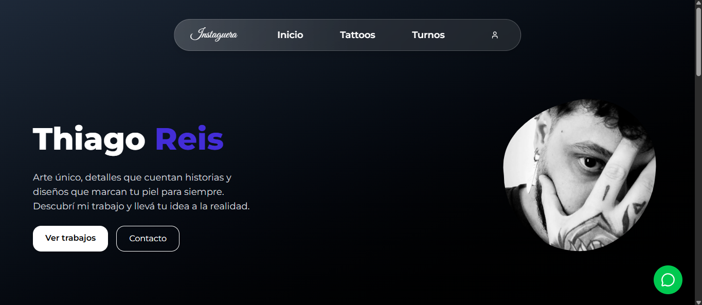 Landing Page + Sistema de turnos par Tatuador