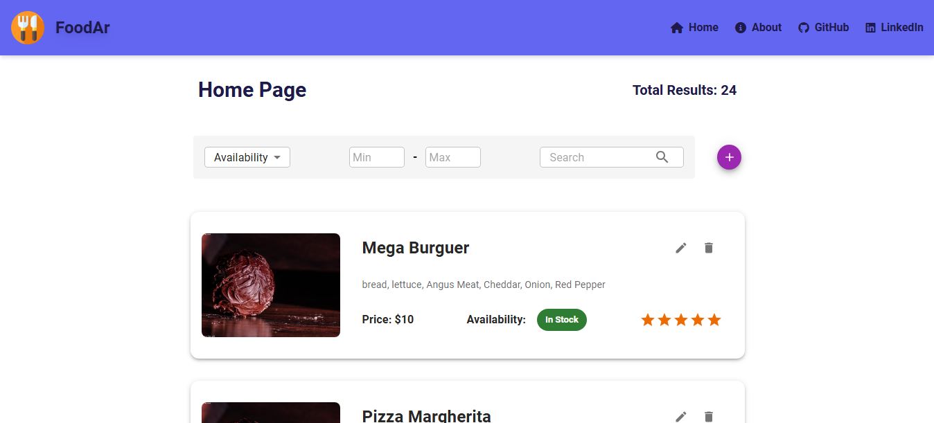 Menu Restaurant